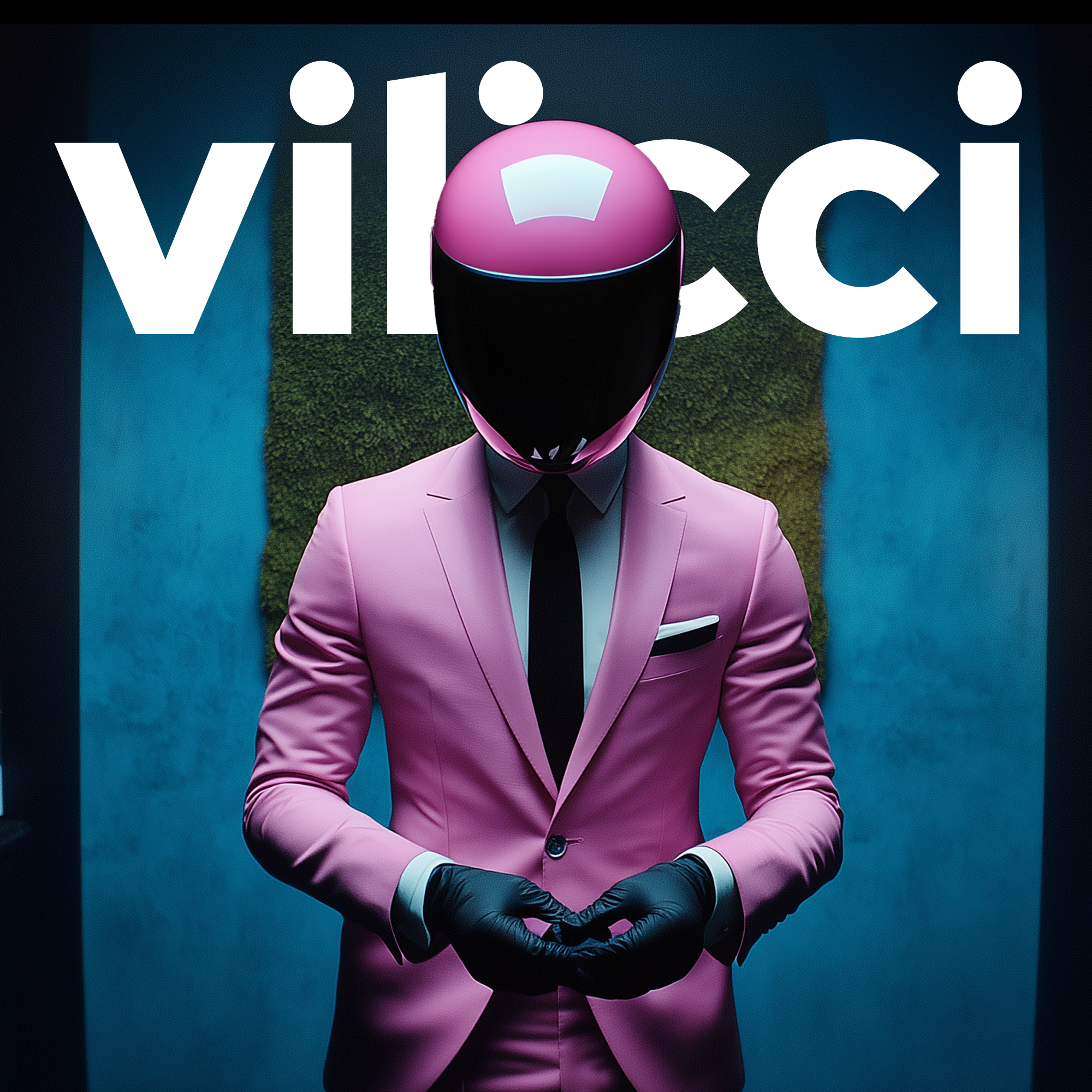 Mr. Licci standing in a fragrance lab with the Vilicci logo displayed behind him

